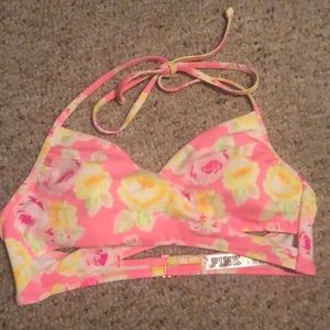 Pink Victoria’s Secret top swim